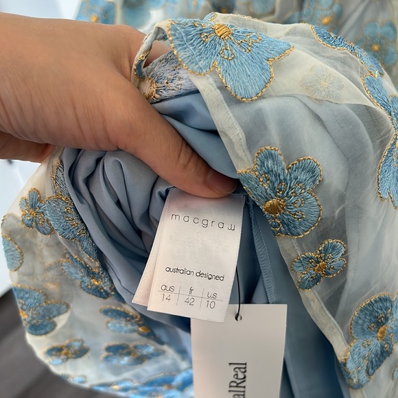 NWT Macgraw blubell organza floral dress - Picture 13 of 17